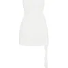 ASYMMETRIC LACE TOP MINI DRESS