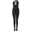 BLACK CRYSTAL ROSE JUMPSUIT