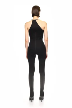 BLACK CRYSTAL ROSE JUMPSUIT