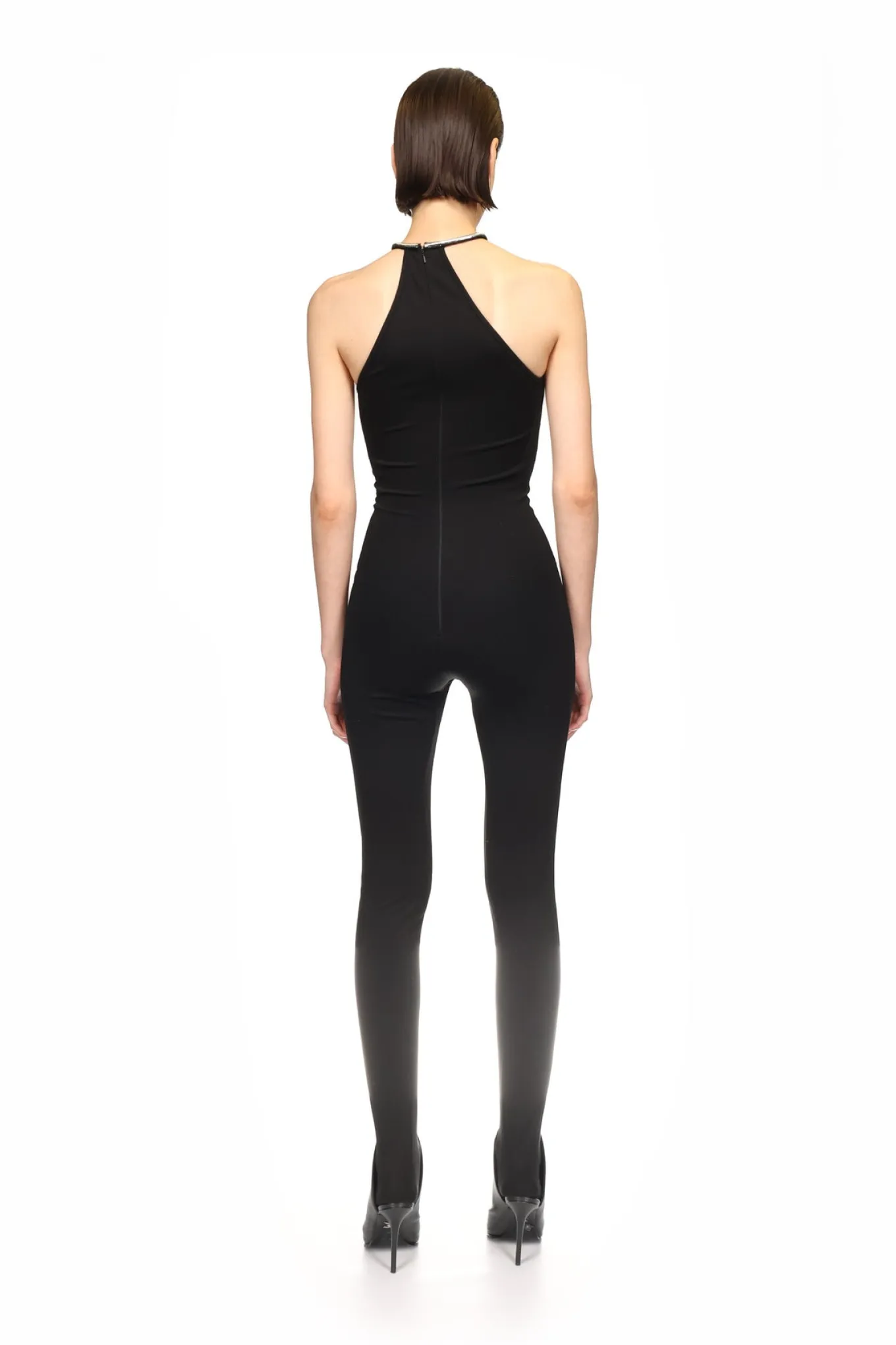 BLACK CRYSTAL ROSE JUMPSUIT