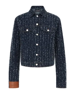 BOUCLE DENIM TRUCKER JACKET