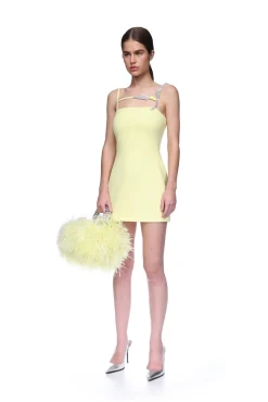 CAMI MINI DRESS WITH CRYSTAL HUMMINGBIRD