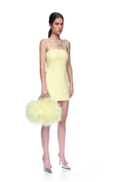 CAMI MINI DRESS WITH CRYSTAL HUMMINGBIRD