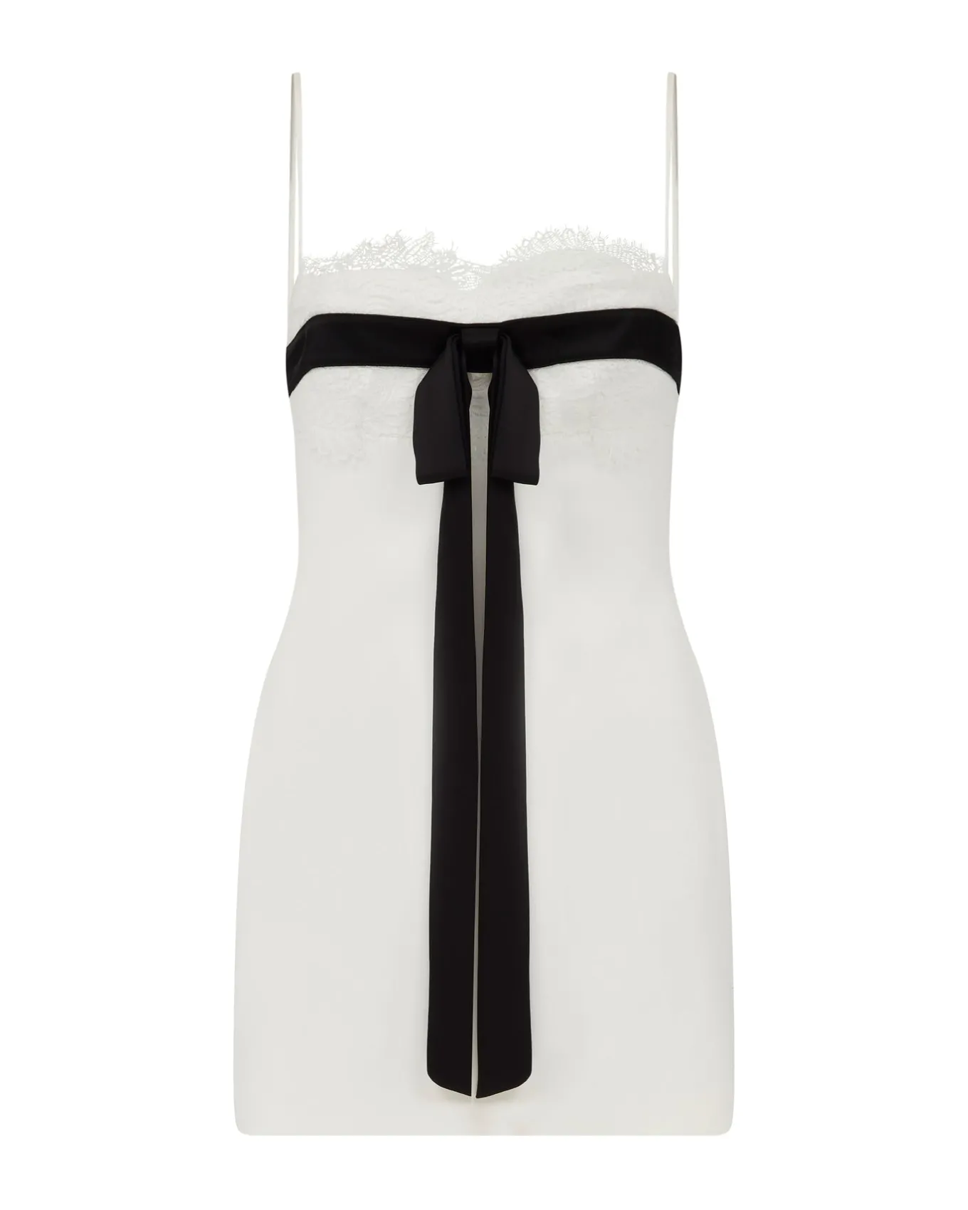 COLOUR CONTRAST BOW MINI DRESS