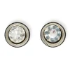 CRYSTAL AND SILVER RING EARRINGS