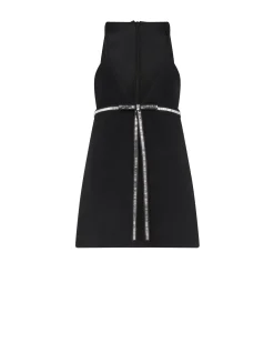 CRYSTAL BOW MINI DRESS