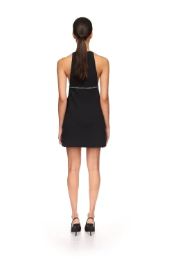 CRYSTAL BOW MINI DRESS
