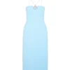 CRYSTAL CHAIN AND SWALLOW MIDI DRESS
