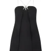 CRYSTAL CHAIN AND SWALLOW MINI DRESS