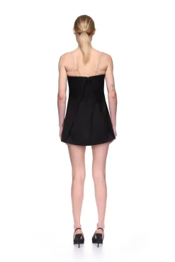 CRYSTAL CHAIN AND SWALLOW MINI DRESS