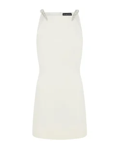 CRYSTAL CLAW DETAIL TAILORED JACKET DRESS