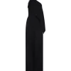 CRYSTAL CLAW EMBR DETAIL DRAPED JUMPSUIT
