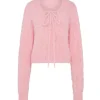 CRYSTAL EMBELLISHED KNIT JUMPER IN PINK
