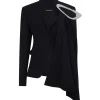 CRYSTAL EMBROIDERED DRAPE OVERLAY JACKET