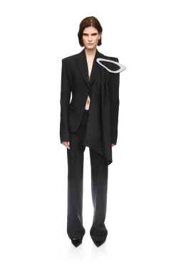 CRYSTAL EMBROIDERED DRAPE OVERLAY JACKET