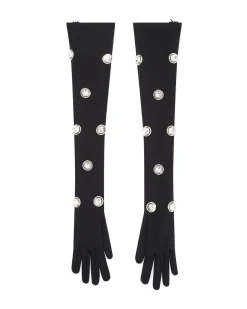 CRYSTAL EMBROIDERED LONG GLOVES