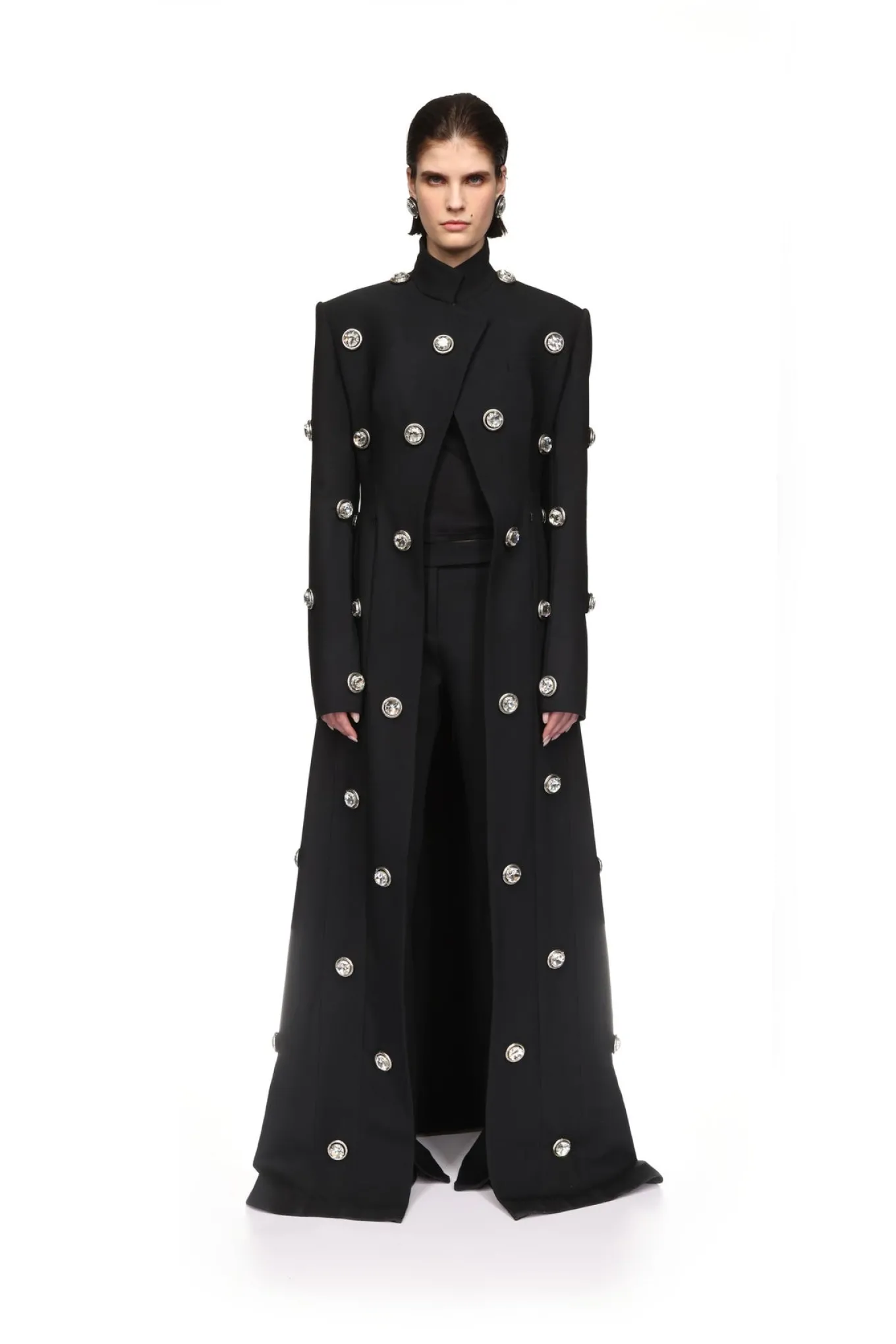CRYSTAL EMBROIDERED TAILORED COAT