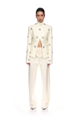 CRYSTAL EMBROIDERED TAILORED JACKET