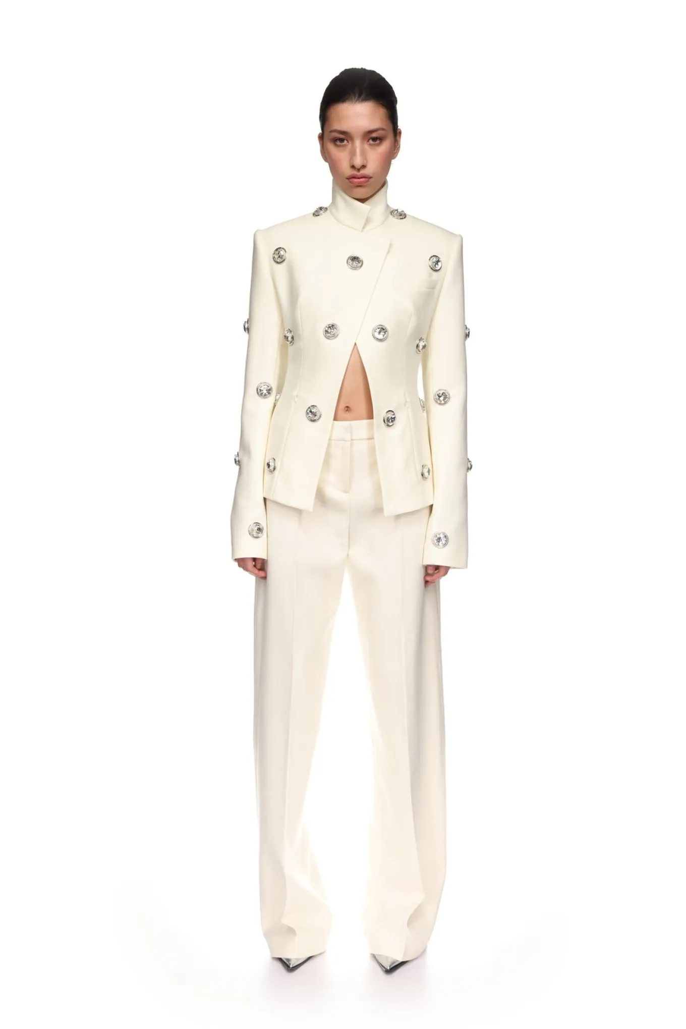 CRYSTAL EMBROIDERED TAILORED JACKET