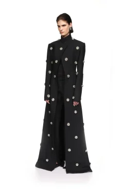 CRYSTAL EMBROIDERED TAILORED COAT
