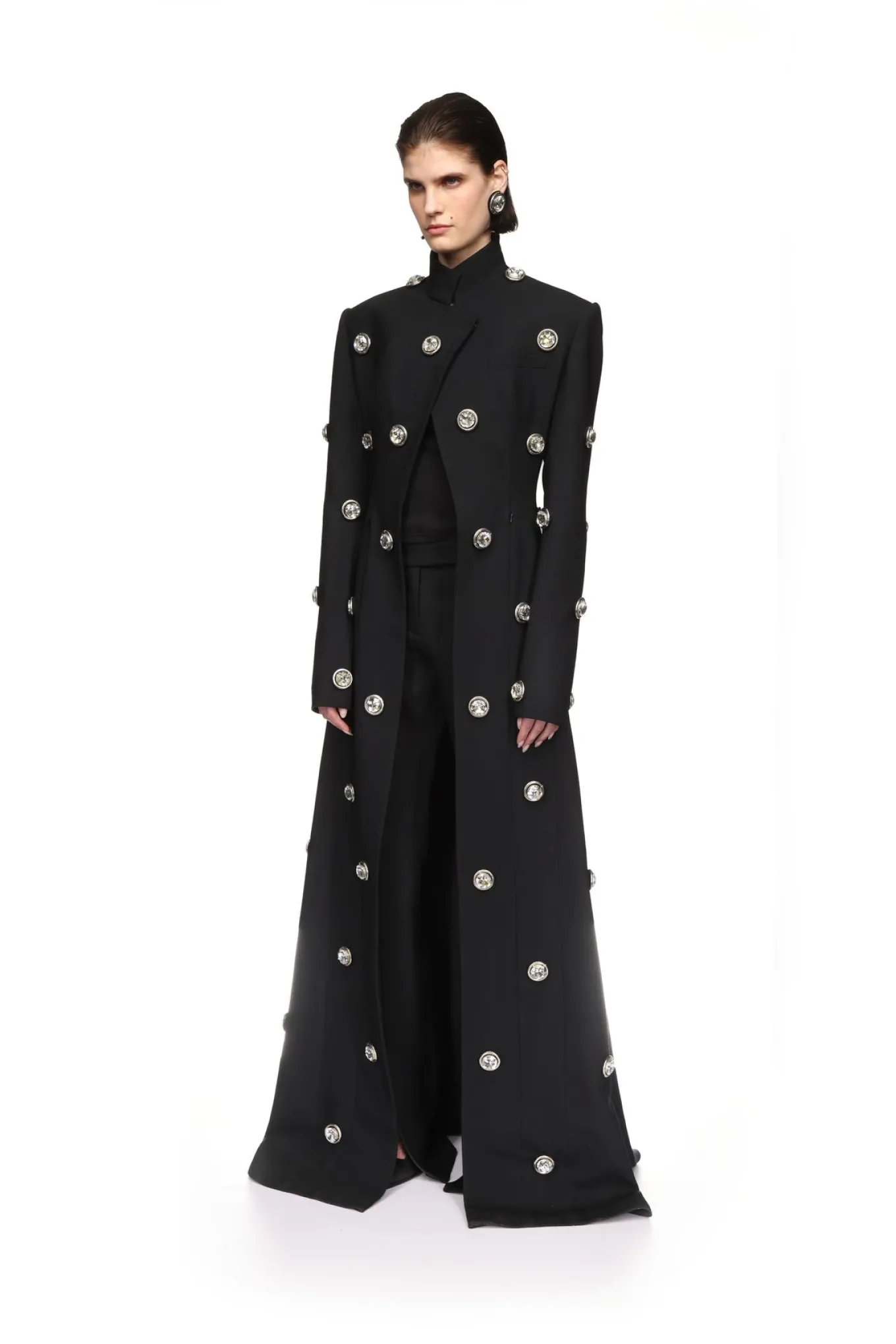 CRYSTAL EMBROIDERED TAILORED COAT