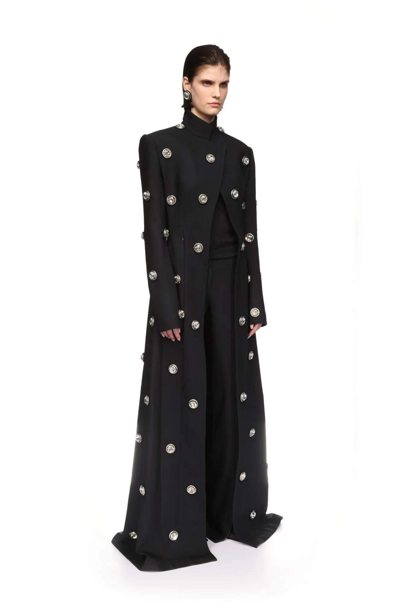 CRYSTAL EMBROIDERED TAILORED COAT