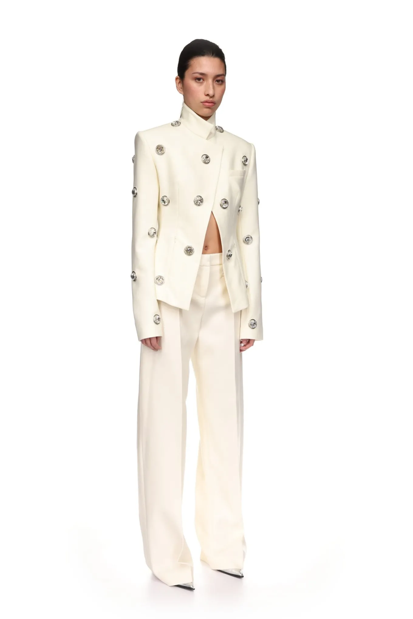 CRYSTAL EMBROIDERED TAILORED JACKET