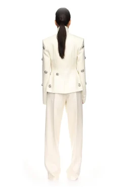 CRYSTAL EMBROIDERED TAILORED JACKET