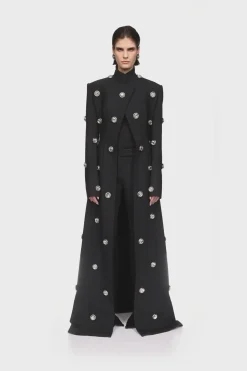 CRYSTAL EMBROIDERED TAILORED COAT