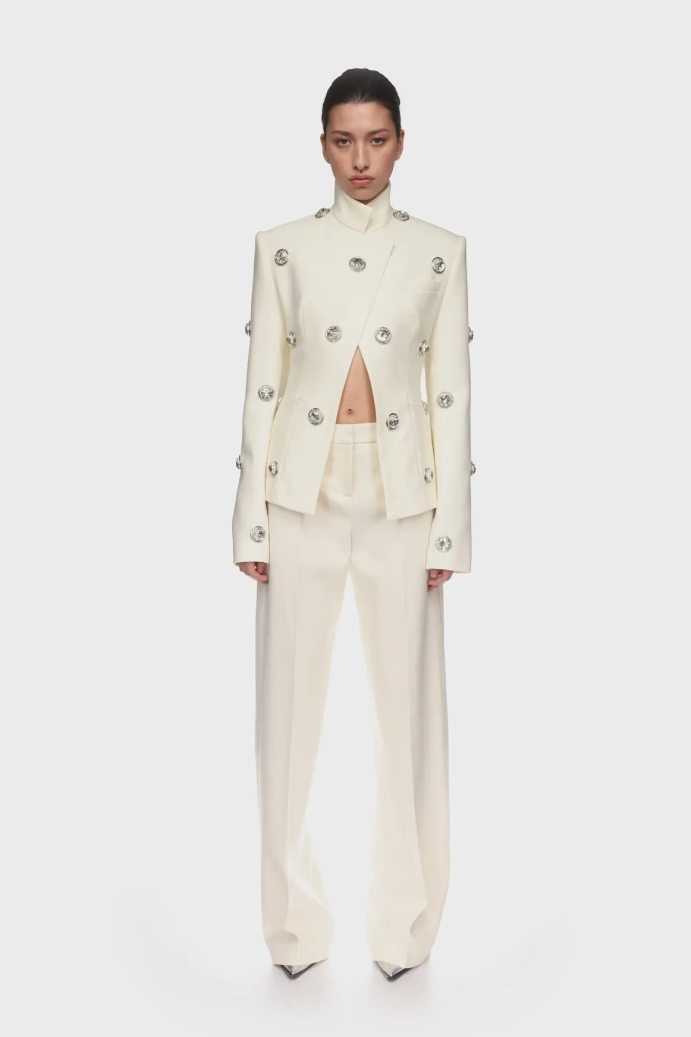 CRYSTAL EMBROIDERED TAILORED JACKET