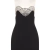 CRYSTAL EMBROIDERED WAVE MINI DRESS