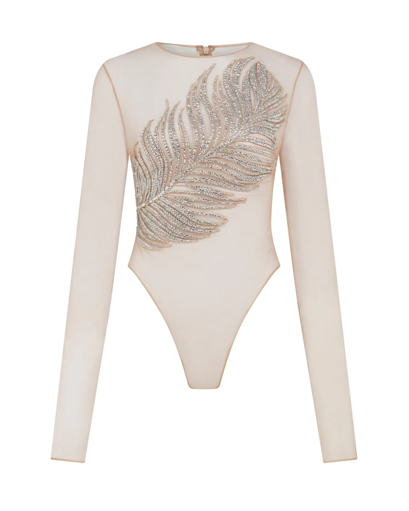 CRYSTAL FEATHER BODYSUIT