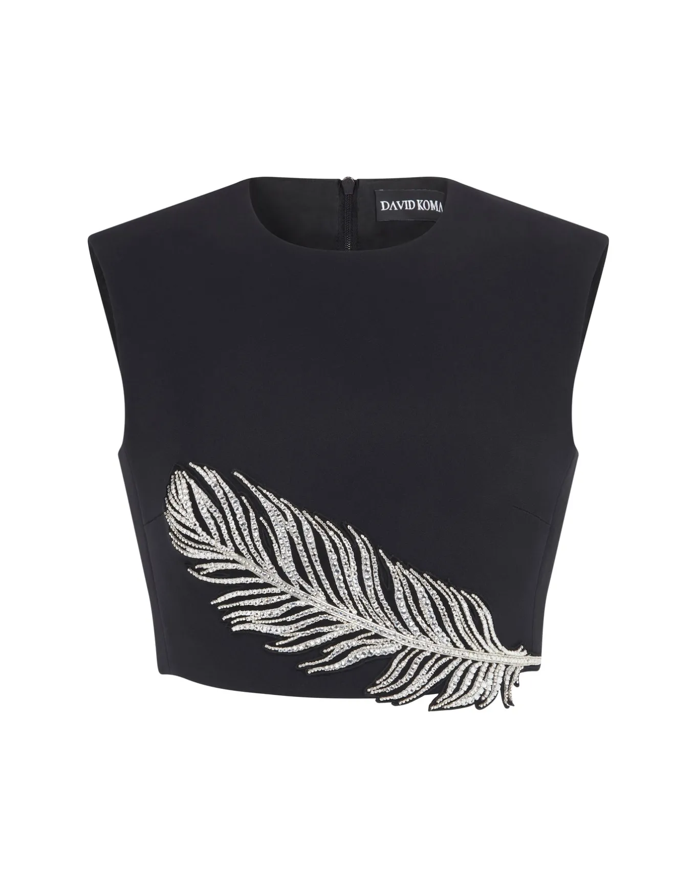 CRYSTAL FEATHER CROP TOP