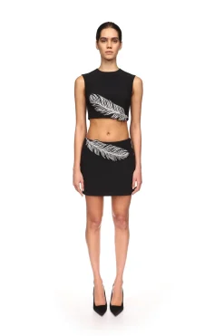 CRYSTAL FEATHER CROP TOP