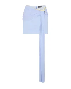 CRYSTAL HUMMINGBIRD AND DRAPE DETAIL MINI SKIRT