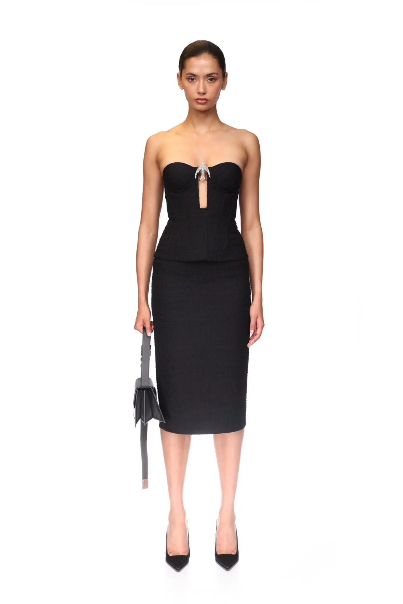 CRYSTAL SWALLOW CORSET TOP