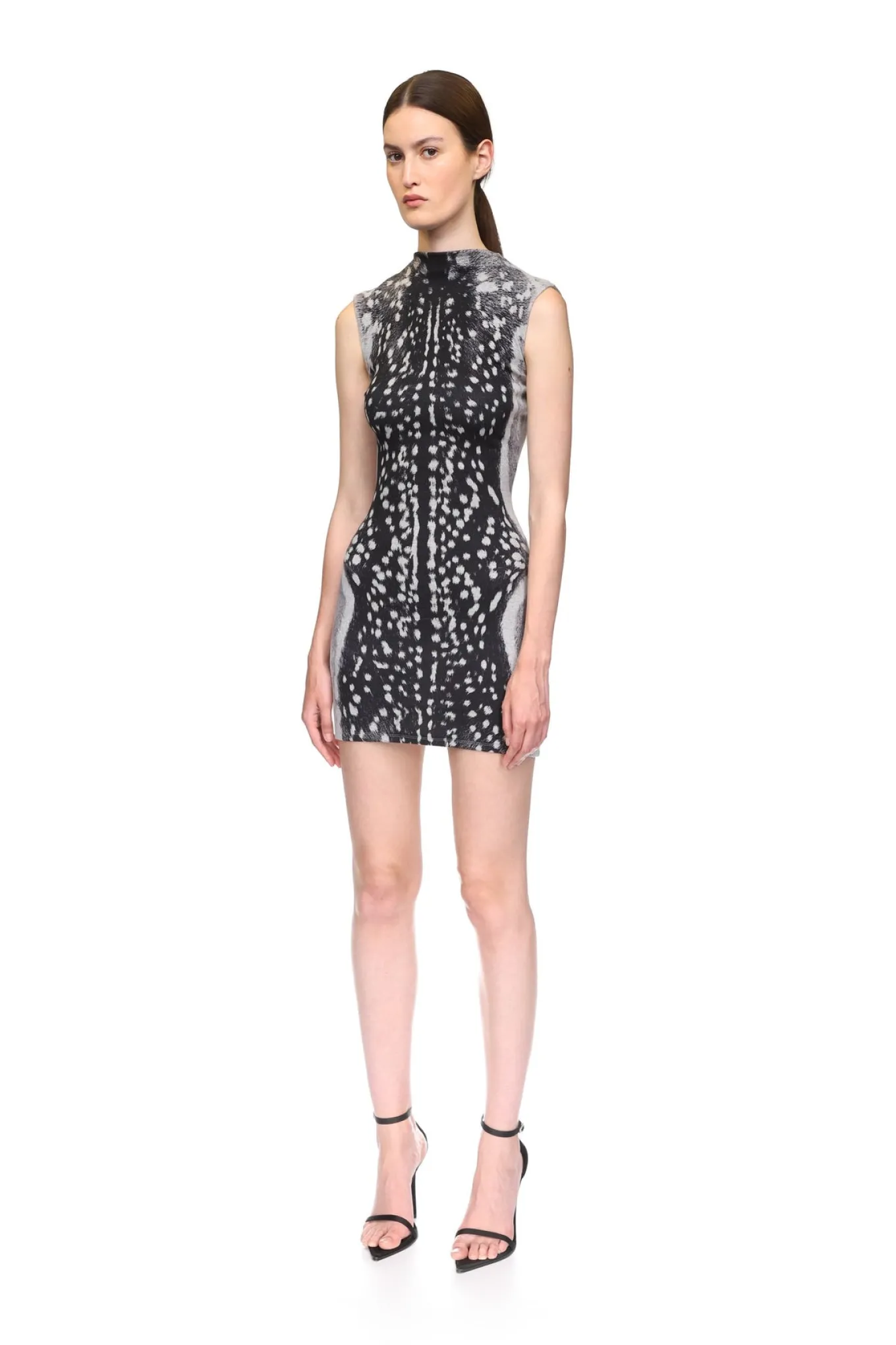 DEER HIDE PRINT MINI DRESS