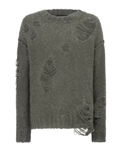 DISTRESSED KNIT CHUNKY JUMPER