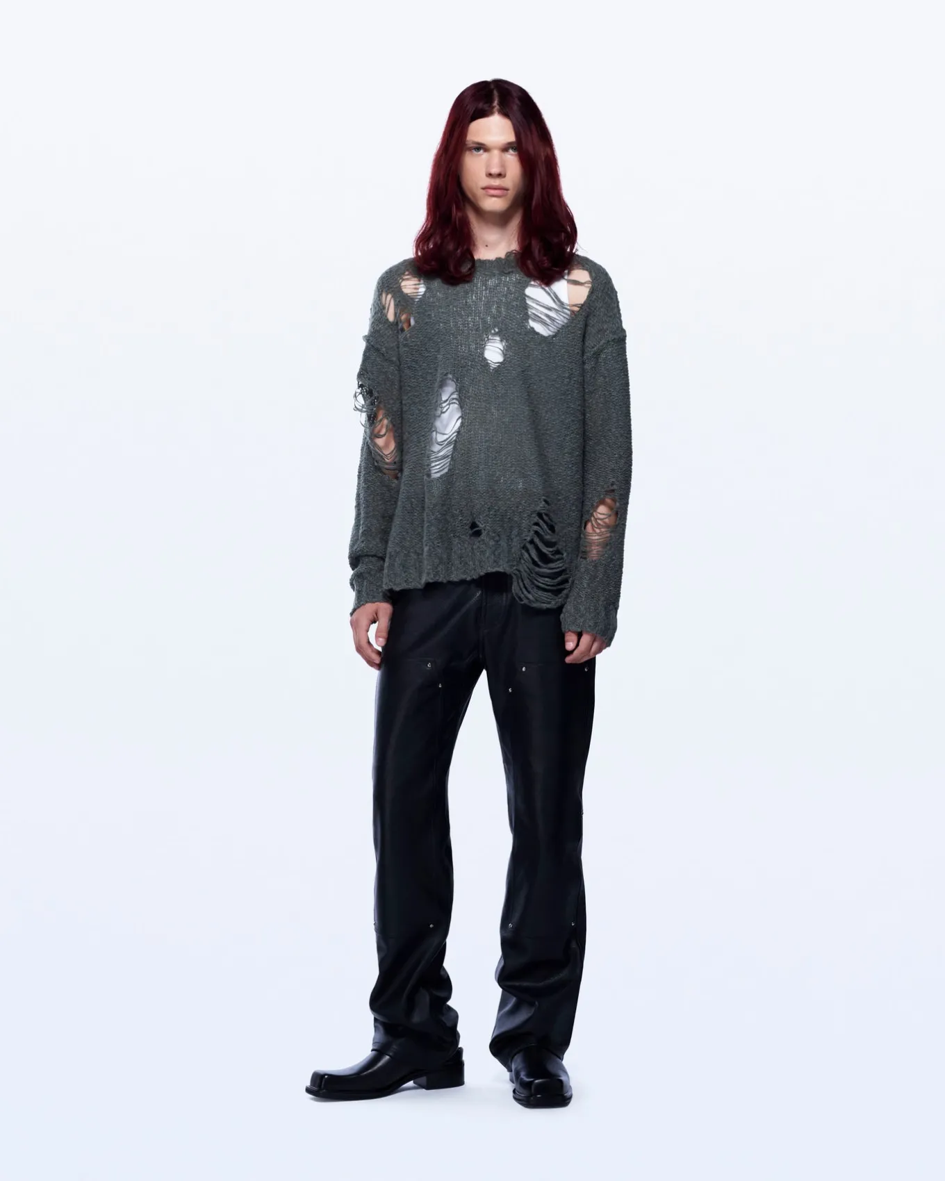 DISTRESSED KNIT CHUNKY JUMPER