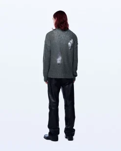 DISTRESSED KNIT CHUNKY JUMPER