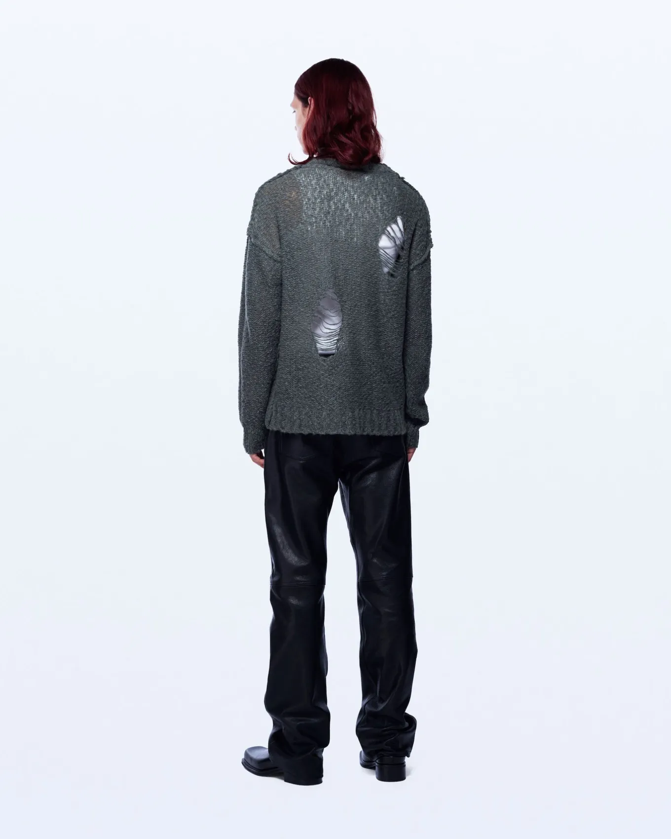 DISTRESSED KNIT CHUNKY JUMPER