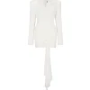 DRAPING OVERLAY TAILORED JACKET DRESS