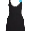 FEATHER FLOWERS AND CHAIN MINI DRESS