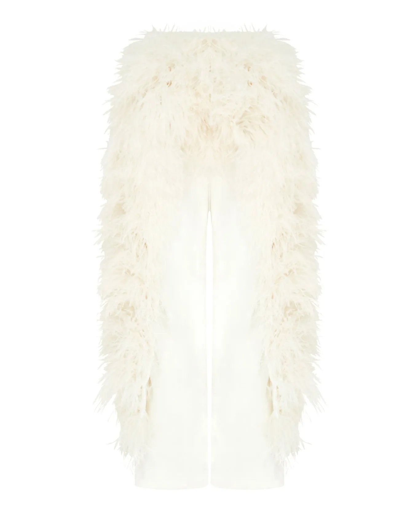 FEATHER PANEL DENIM TROUSERS