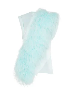FEATHER PANEL SATIN TOP