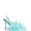 FEATHER SLINGBACK PUMPS IN MINT