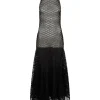 FLARE HEM SLEEVELESS MACRAME DRESS