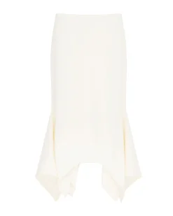 FLOUNCE HEM MIDI SKIRT