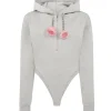 FLOWER CHAIN BODYSUIT WITH HOODIE