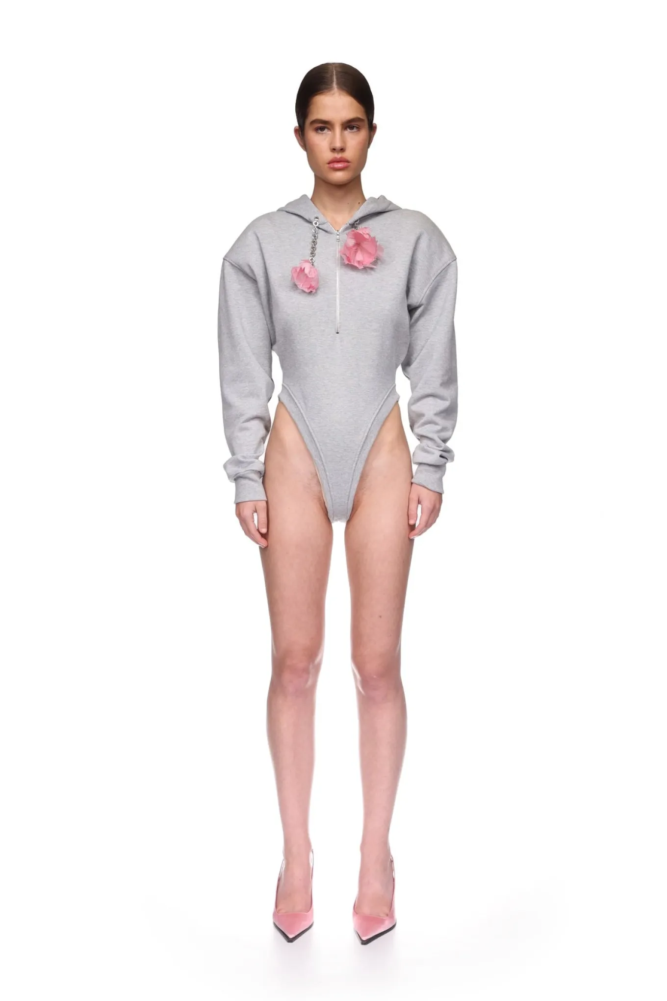 FLOWER CHAIN BODYSUIT WITH HOODIE